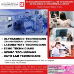 Ultrasound Technicians, Laboratory Technicians , Echo Technicians, Neuro Technicians, Cath Lab Technicians