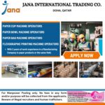 Paper Bowl Machine Operators, Paper Cup Machine Operators, Paper Bag Machine Operators, Flexographic Printing Machine Operator