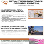 Driller Technician (Rotary, Auger & Percussion Drilling) / Laboratory Technician (Materials, Soil, Concrete & Asphalt Testing)