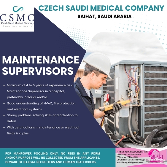 Czech Saudi Medical Company bound to Saihat, Saudi Arabia