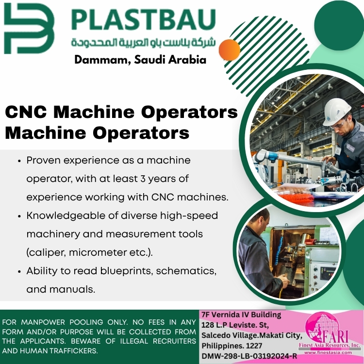 Plastbau Arabia Ltd. Co. bound to Dammam, Saudi Arabi