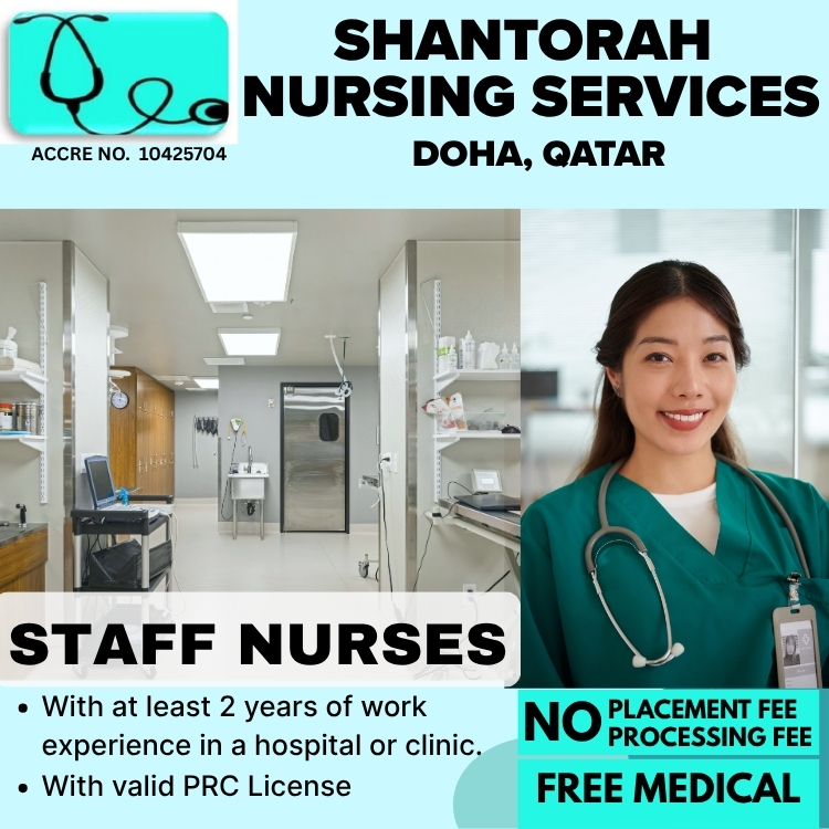 Shantorah Nursing Services bound to Doha, Qatar