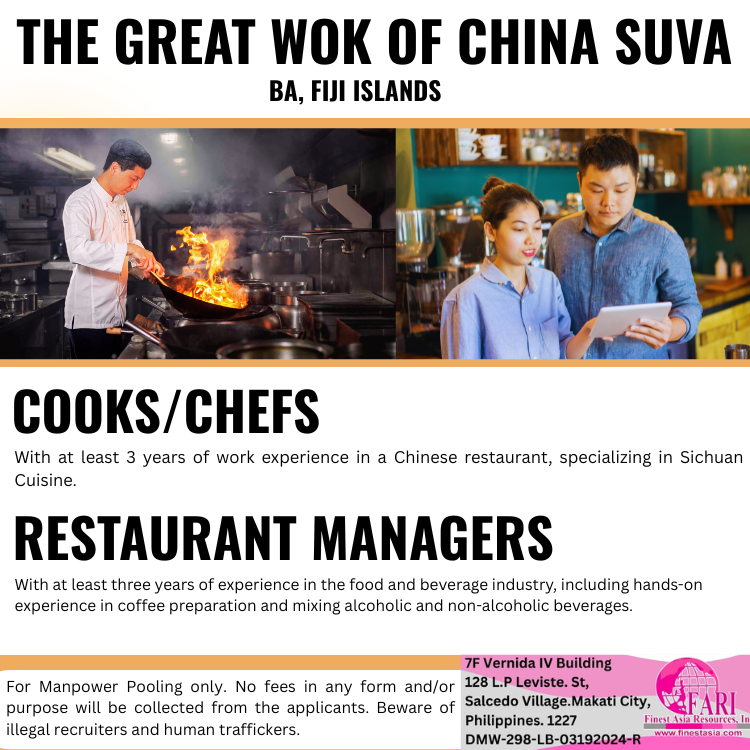 The Great Wok of China Suva bound to Ba, Fiji Islands
