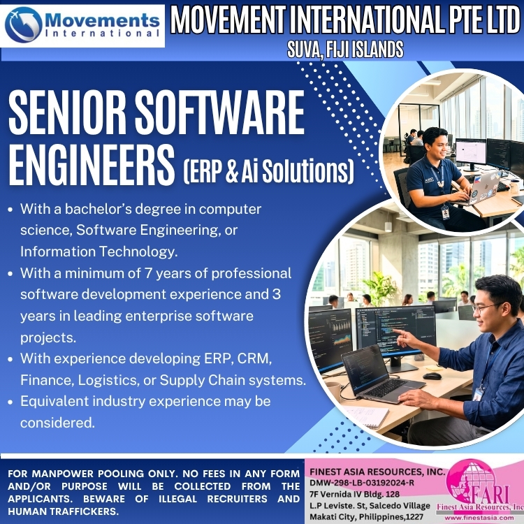 Senior Software Engineers (ERP & Ai Solutions)