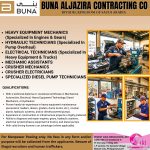 Heavy Equipment Mechanics (Specialized In Engines & Gears) Hydraulic Technicians (Specialized In Pump Overhaul) Electrical Technicians (Specialized In Heavy Equipment & Trucks) Mechanic Assistants Crusher Mechanics Crusher Electricians Specialized Diesel Pump Technicians