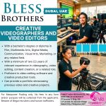 CREATIVE VIDEOGRAPHERS and VIDEO EDITORS
