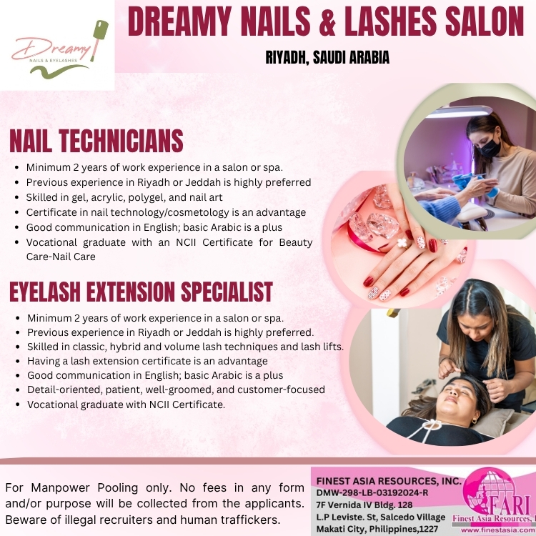 Nail Technicians Eyelash Extension Specialist