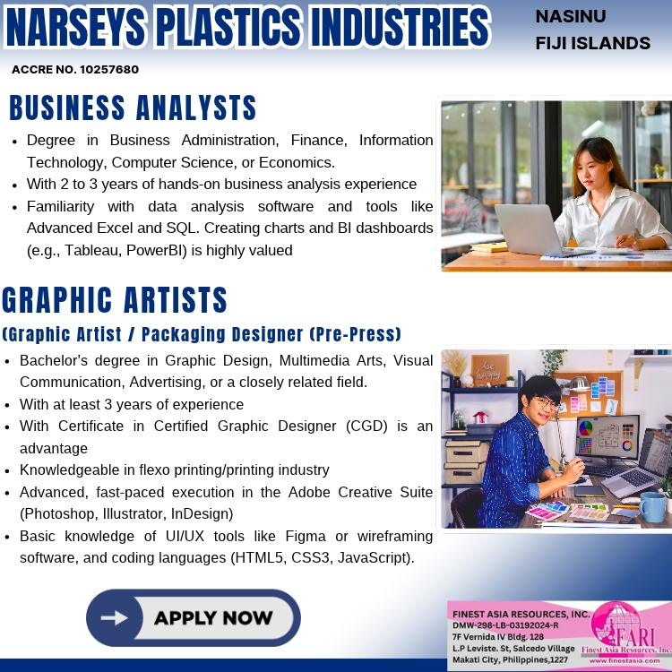 BUSINESS ANALYSTS GRAPHIC ARTISTS