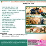 HEAVY DIESEL MECHANICS / 4X4 VEHICLE TECHNICIANS / HYDRAULIC MACHINERY TECHNICIANS / 12V/24V AUTO ELECTRICIANS / MOTOR REWINDERS / PANEL BEATER / 2K PAINTERS / INDUSTRIAL ELECTRICIANS (220V–415V) / WELDER/FABRICATORS / GRADER OPERATORS / CRUSHER FITTERS / CRUSHER OPERATORS / ROCK DRILL OPERATORS / CONCRETERS / HANDYMEN